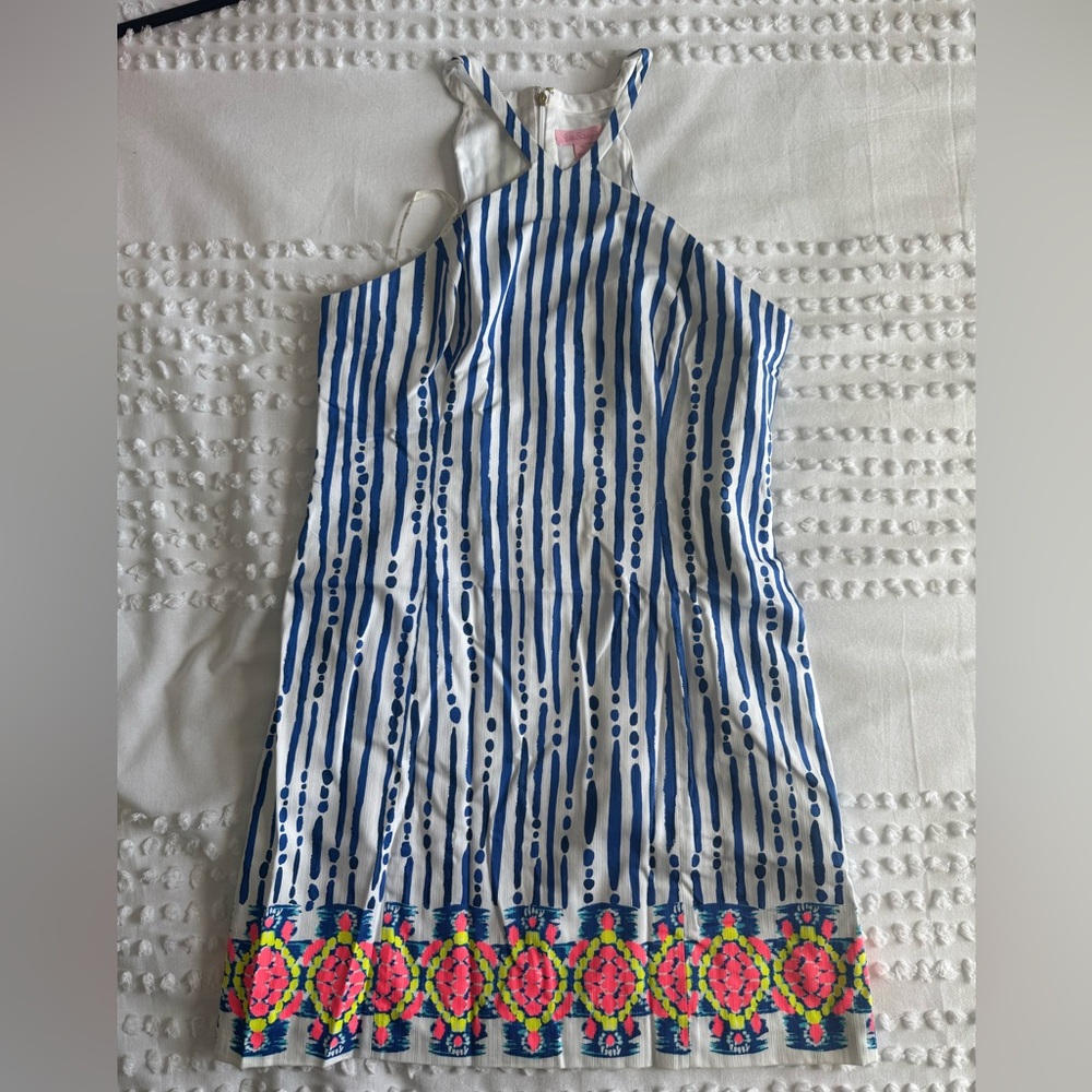 Lily Pulitzer Blue and White Striped Dress